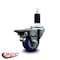 Service Caster 3'' Blue Poly Swivel 1-3/8'' Expanding Stem Caster with Brake SCC-EX20S314-PPUB-BLUE-PLB-138 - alternate 3